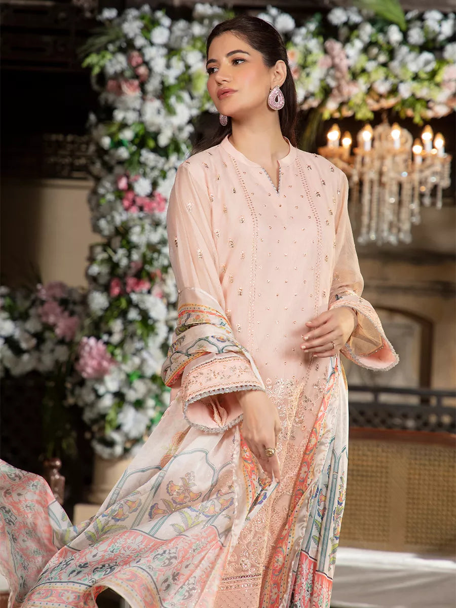Jashn e Noor by Salitex Unstitched Embroidered 3 Piece Cotton Silk SUNW7JI084 - Summer Collection
