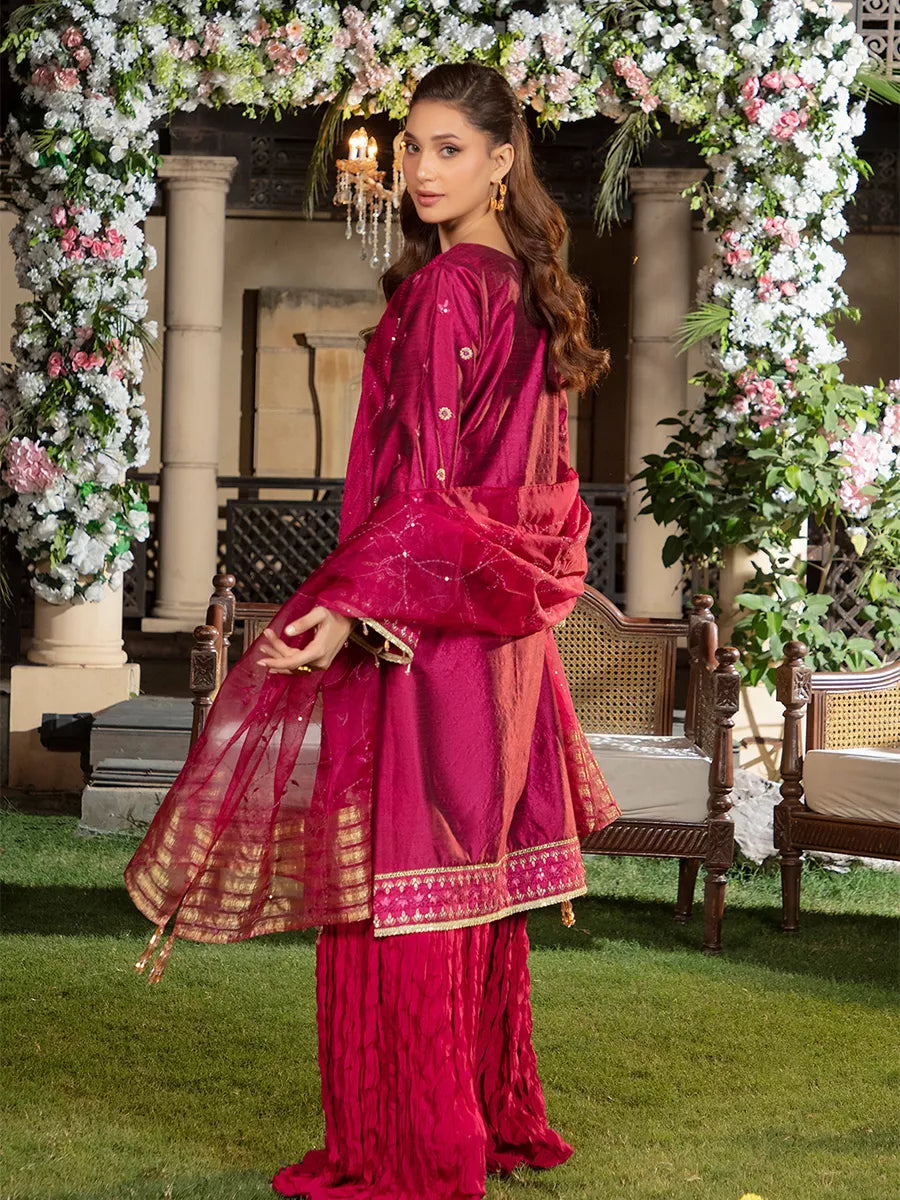 Jashn e Noor by Salitex Unstitched Embroidered 3 Piece Cotton Silk SUNW7NO079 - Summer Collection