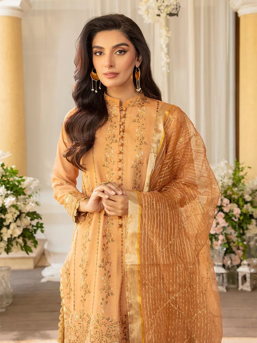 Jashn e Noor by Salitex Unstitched Embroidered 3 Piece Net SUNW7NO086 - Summer Collection