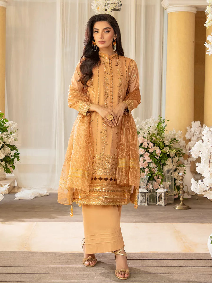 Jashn e Noor by Salitex Unstitched Embroidered 3 Piece Net SUNW7NO086 - Summer Collection