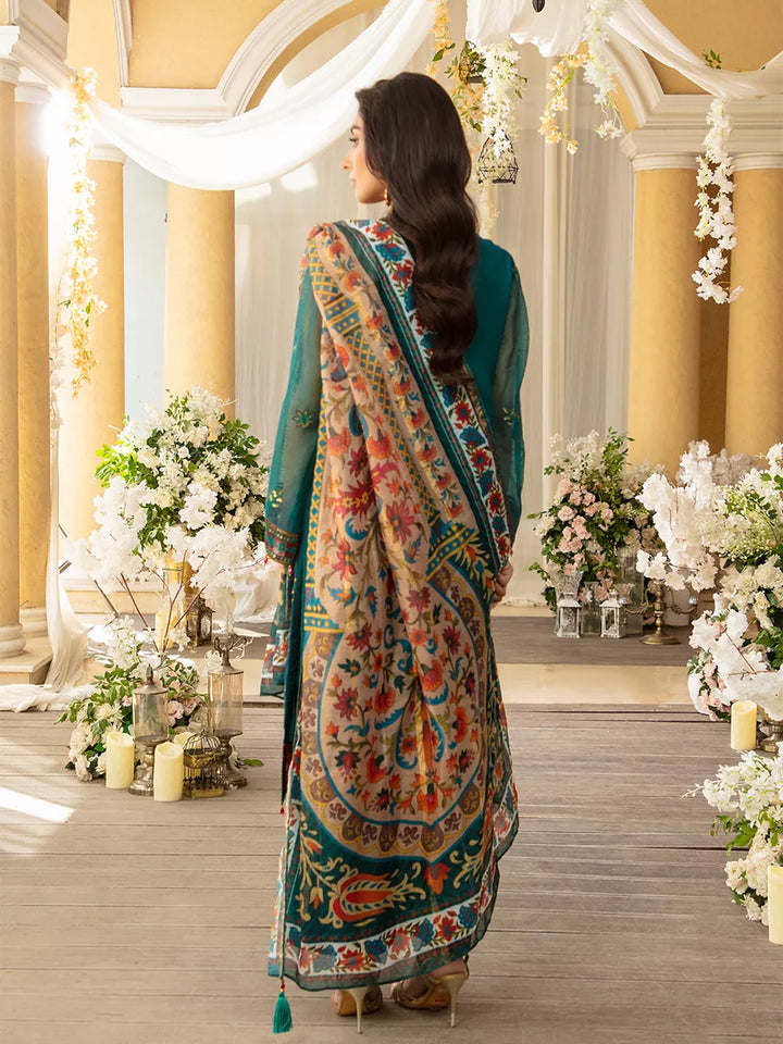 Jashn e Noor by Salitex Unstitched Embroidered 3 Piece Cotton Net SUNW7JI095 - Summer Collection
