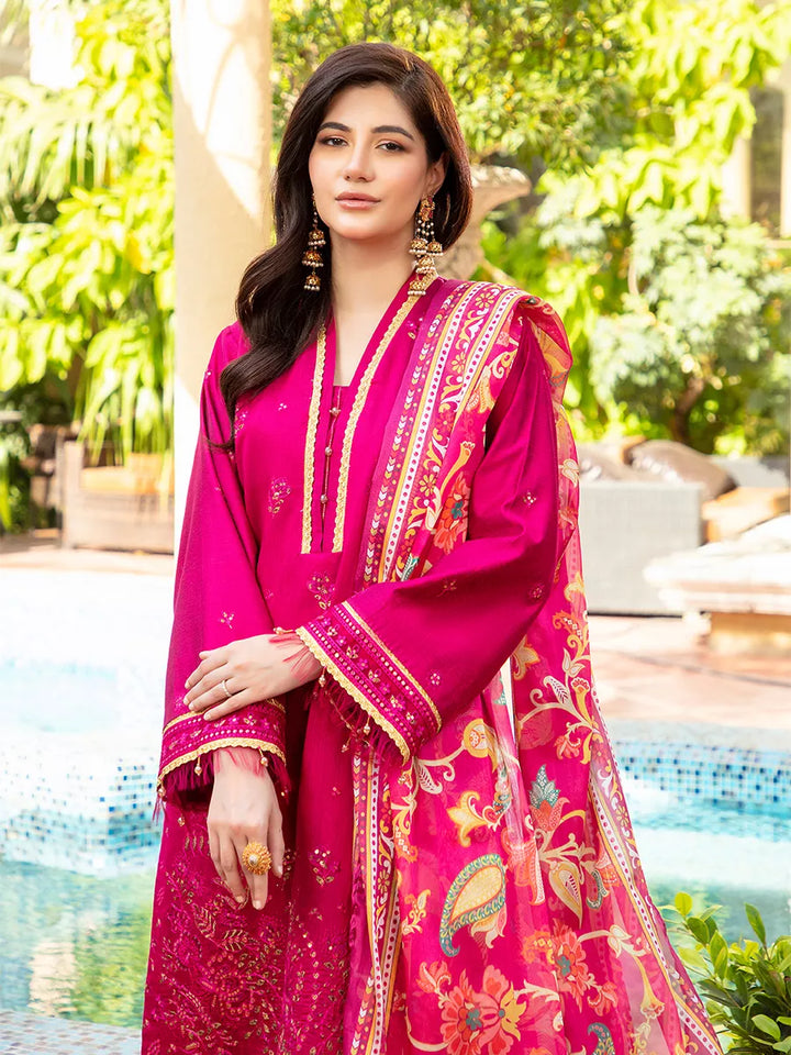 Jashn e Noor by Salitex Unstitched Embroidered 3 Piece Net SUNW7JI091 - Summer Collection