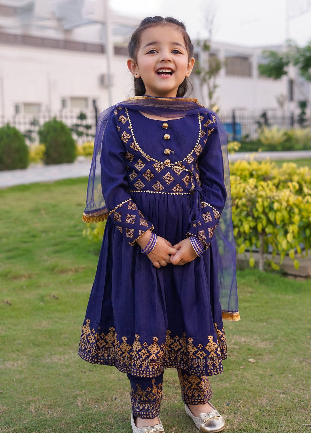 Modest Girls Pret Printed Rawsilk 3 Piece Suit Zehra - Wedding Collection