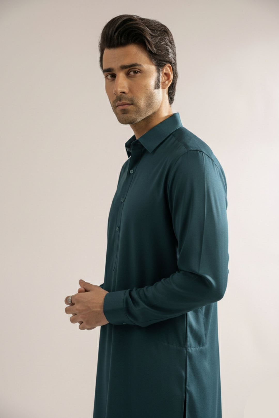 Teal green premium shalwar kameez