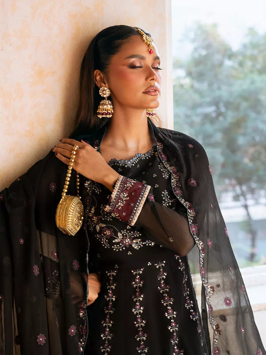 Salitex Unstitched Embroidered Chiffon 3 Piece Suit SUNW7JI116UT - Eid Collection