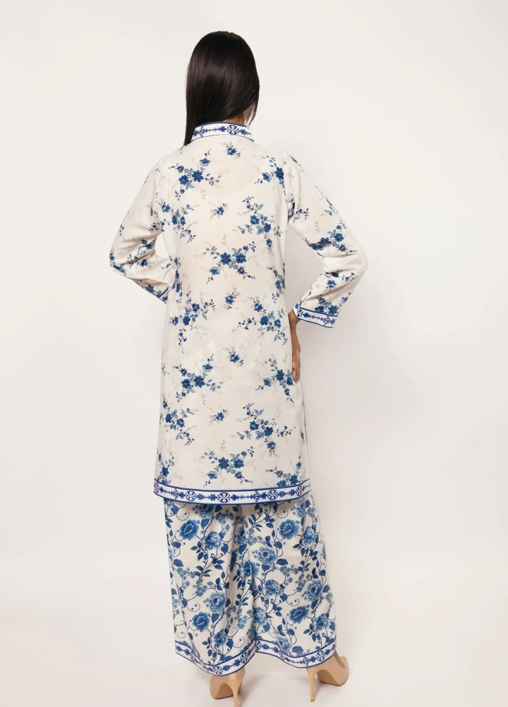 Ella Women RTW Embroidered Silk 2 Piece Suit Ceramic Path Eid Collection