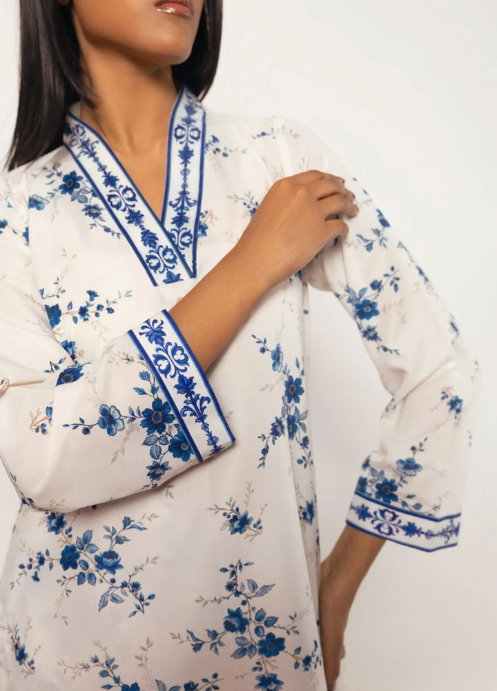 Ella Women RTW Embroidered Silk 2 Piece Suit Ceramic Path Eid Collection