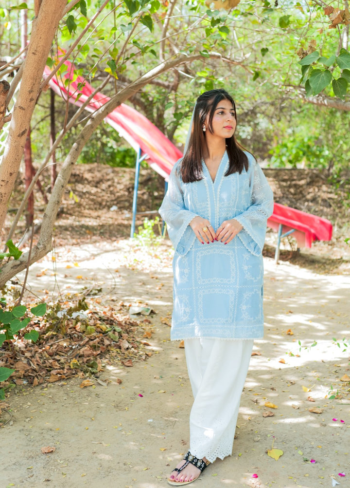 Lamha by Eman Butt RTW Embriodered Chikankari Cotton 2 Piece Subha - Summer Collection