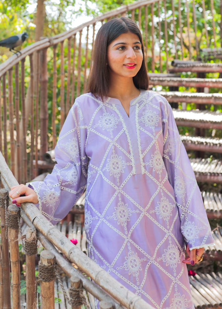 Lamha by Eman Butt RTW Embriodered Chikankari Cotton 2 Piece Badal - Summer Collection