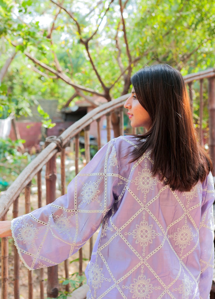 Lamha by Eman Butt RTW Embriodered Chikankari Cotton 2 Piece Badal - Summer Collection