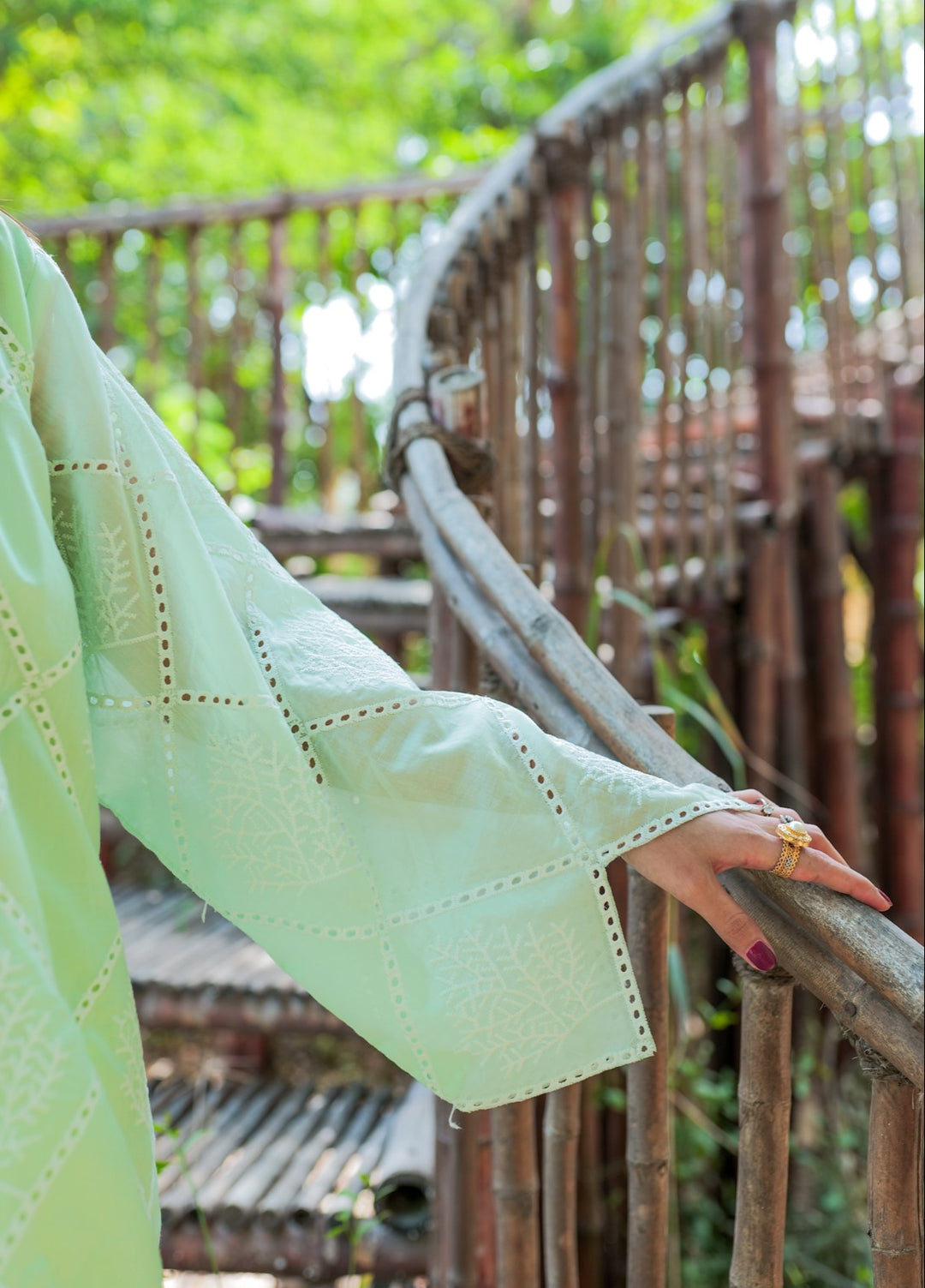 Lamha by Eman Butt RTW Embriodered Chikankari Cotton 2 Piece Roshni - Summer Collection