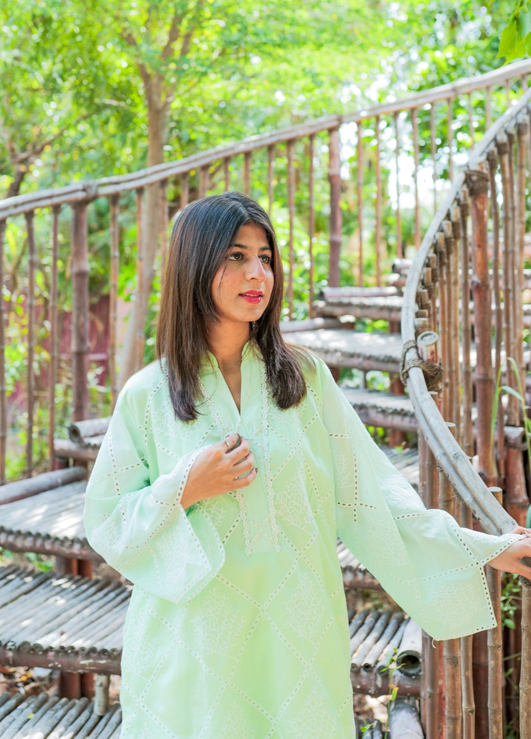 Lamha by Eman Butt RTW Embriodered Chikankari Cotton 2 Piece Roshni - Summer Collection