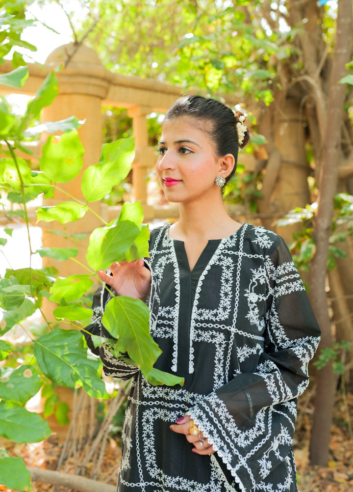 Lamha by Eman Butt RTW Embriodered Chikankari Cotton 2 Piece Saya - Summer Collection