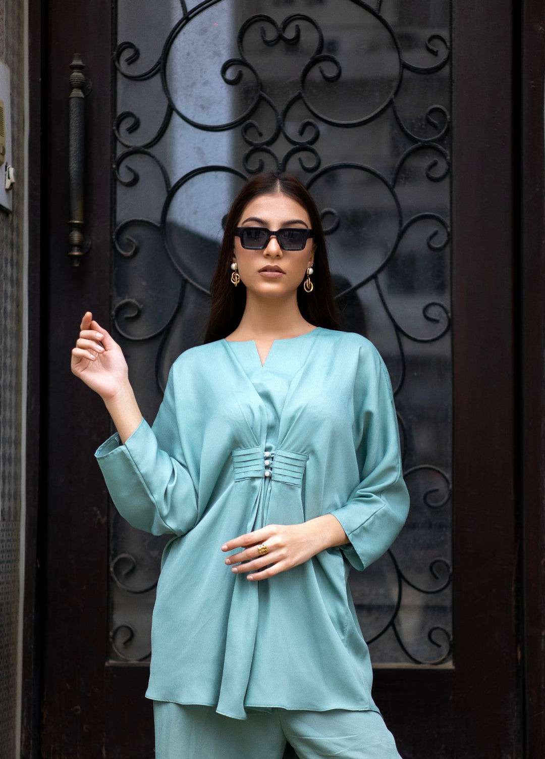 Planet by Eman Butt RTW Solids Georgette Co-Ord Sets Uranus - Summer Collection