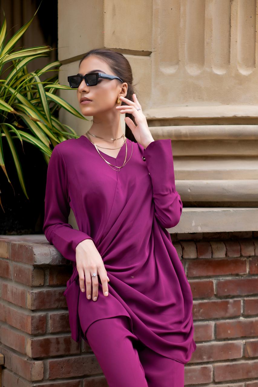 Planet by Eman Butt RTW Solids Georgette Co-Ord Sets Venus - Summer Collection