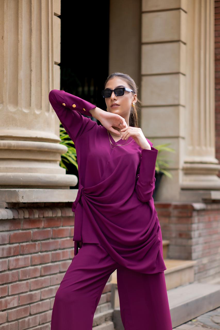 Planet by Eman Butt RTW Solids Georgette Co-Ord Sets Venus - Summer Collection