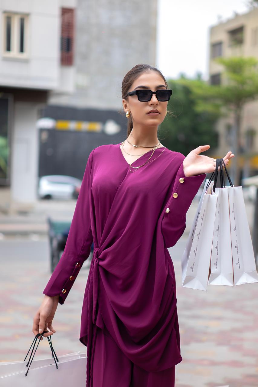 Planet by Eman Butt RTW Solids Georgette Co-Ord Sets Venus - Summer Collection