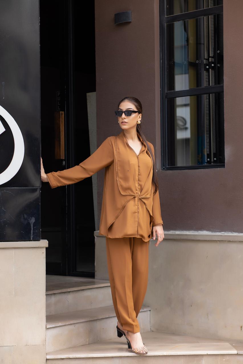 Planet by Eman Butt RTW Solids Georgette Co-Ord Sets Mars - Summer Collection