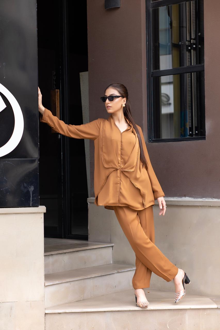 Planet by Eman Butt RTW Solids Georgette Co-Ord Sets Mars - Summer Collection