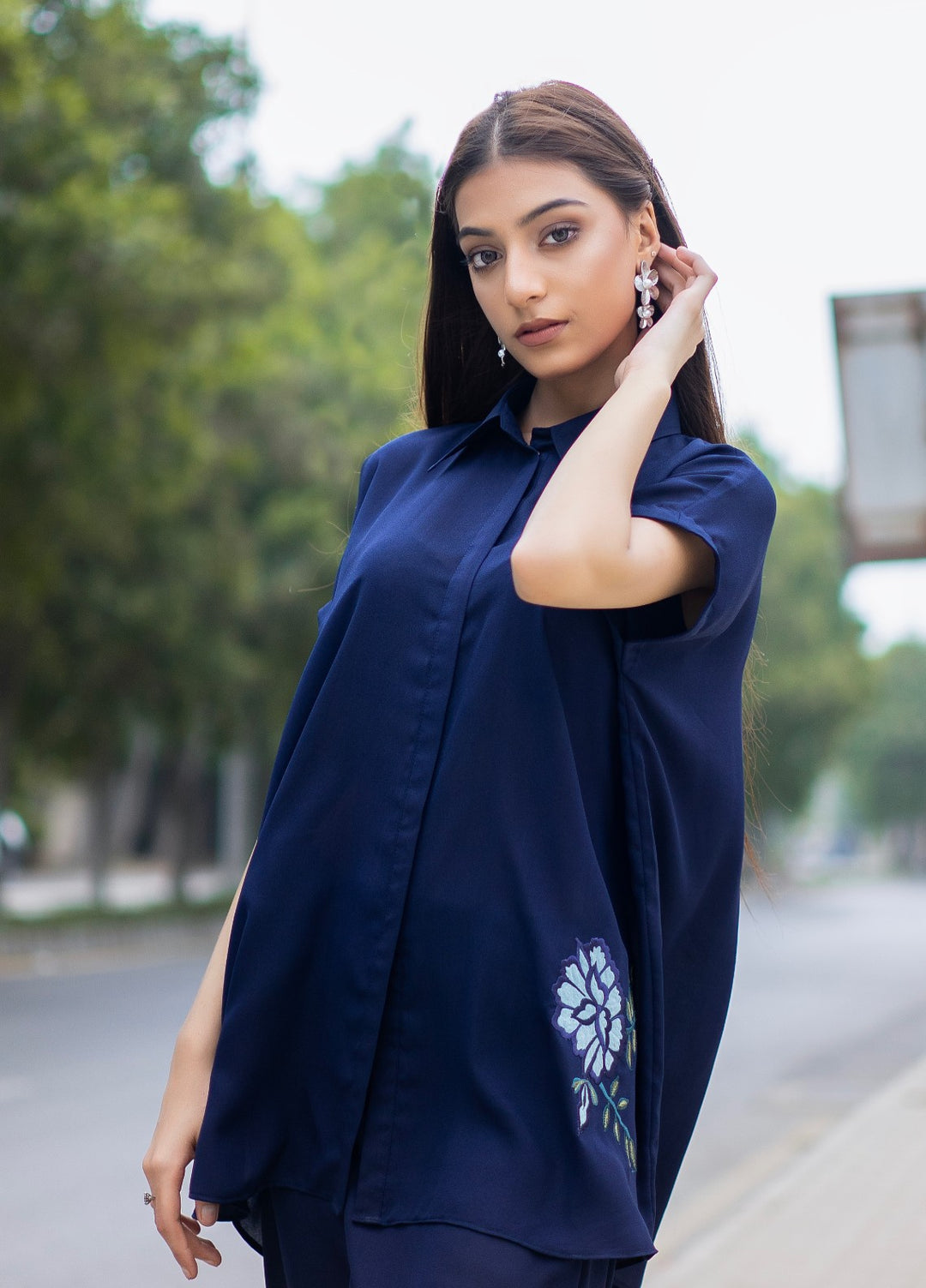 Planet by Eman Butt RTW Solids Georgette Co-Ord Sets Neptune - Summer Collection