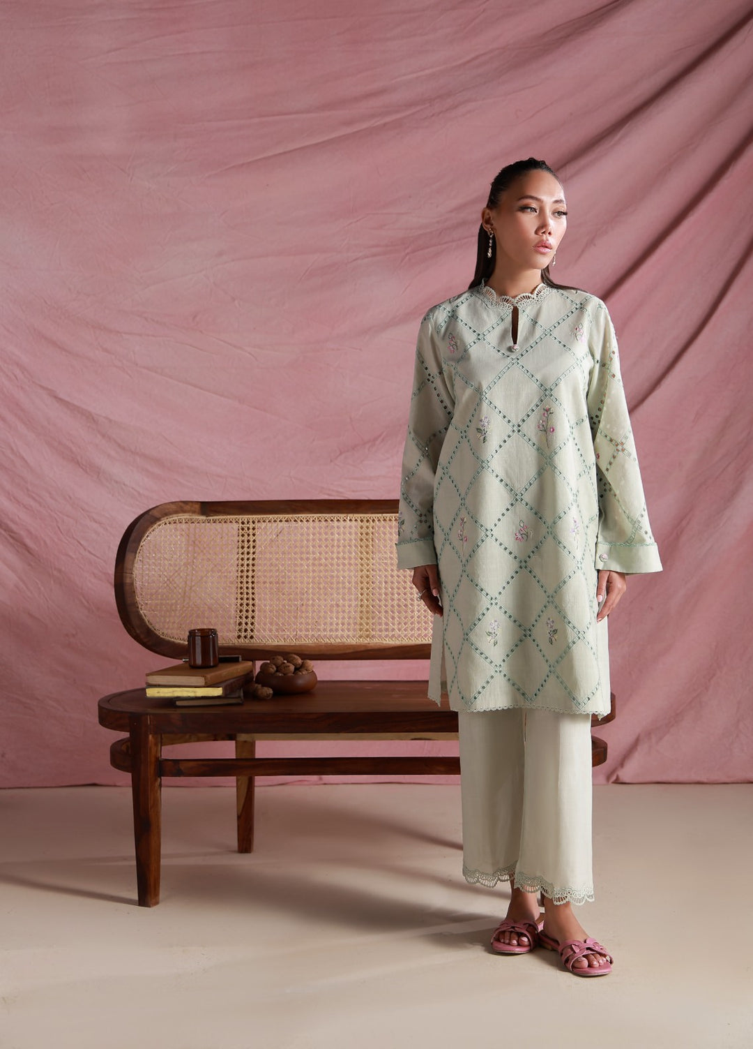 Sahar Women Embroidered Lawn 2 Piece Suit Verdant Lattice - Casual Collection