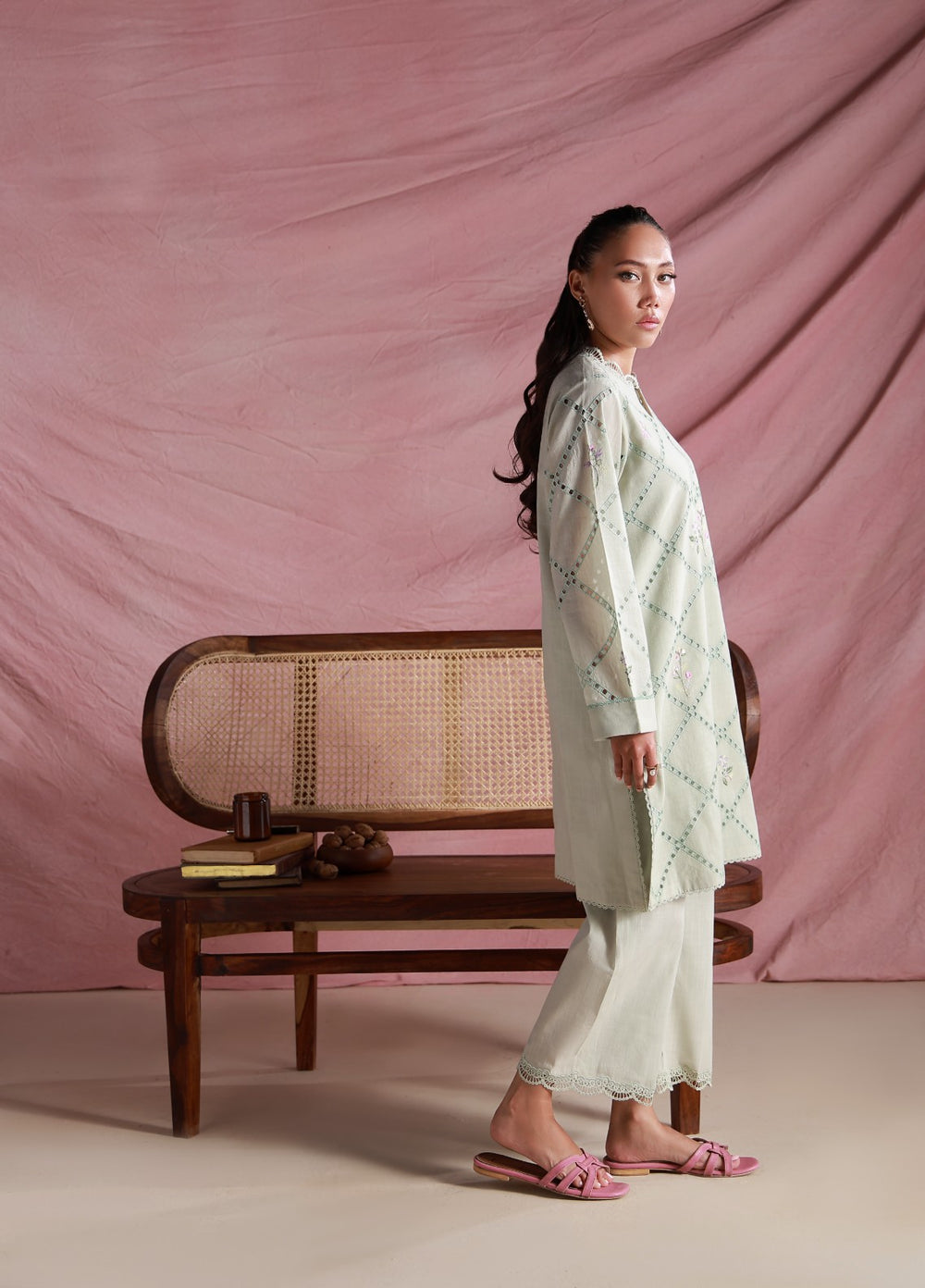 Sahar Women Embroidered Lawn 2 Piece Suit Verdant Lattice - Casual Collection