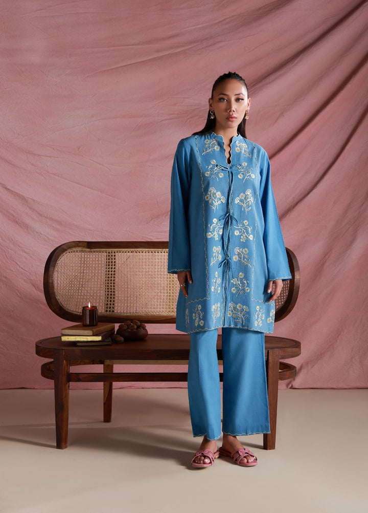 Sahar Women Embroidered Lawn 2 Piece Suit Bluebell Relic - Casual Collection