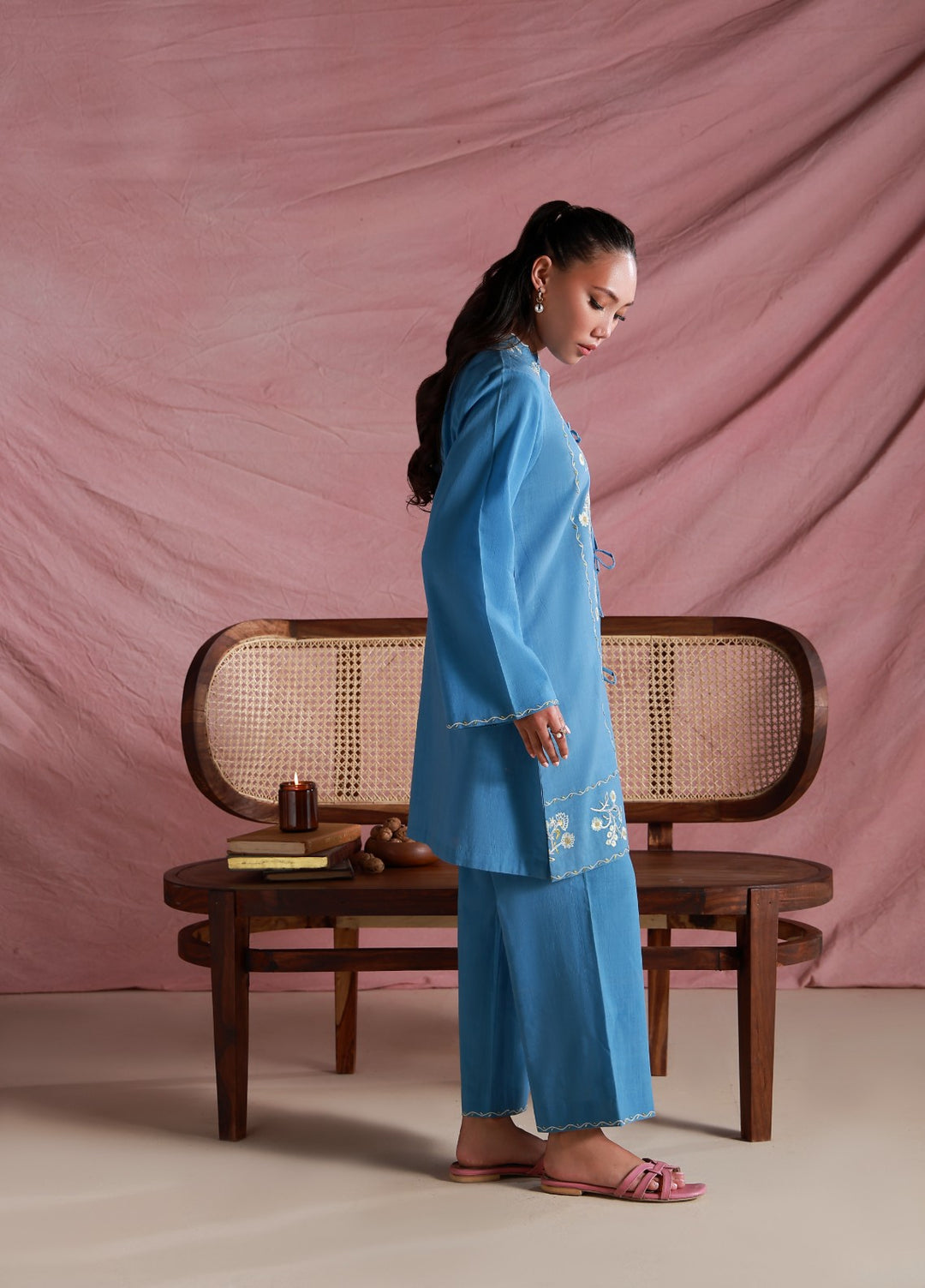 Sahar Women Embroidered Lawn 2 Piece Suit Bluebell Relic - Casual Collection