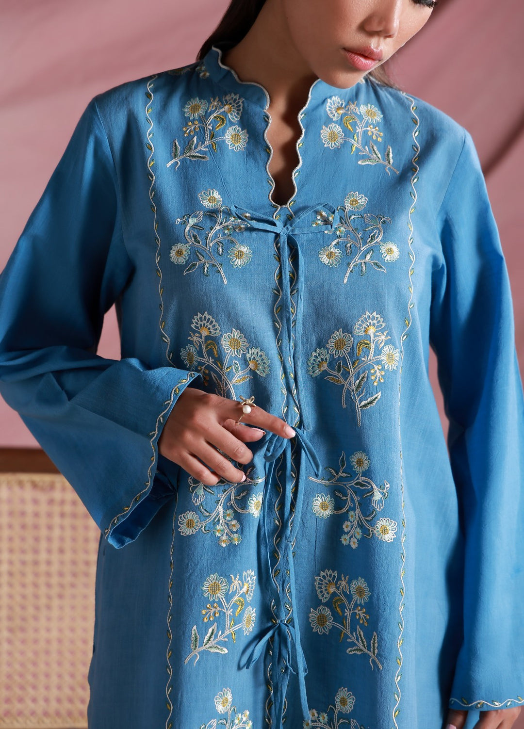 Sahar Women Embroidered Lawn 2 Piece Suit Bluebell Relic - Casual Collection