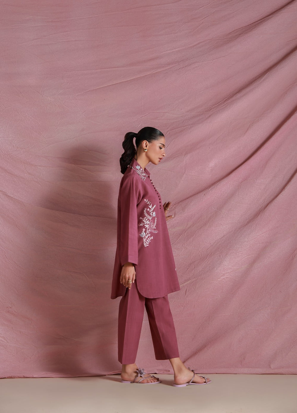 Sahar Women Embroidered Lawn 2 Piece Suit Mulberry Muse - Casual Collection