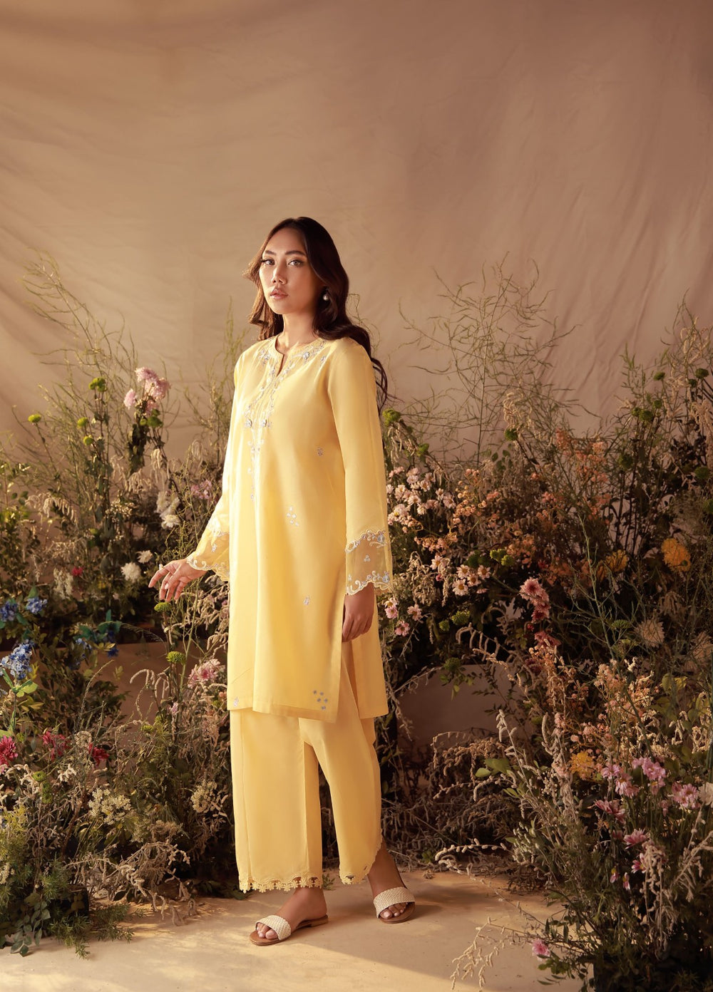 Sahar Women Embroidered Cambric 2 Piece Suit Buttercup - Casual Collection