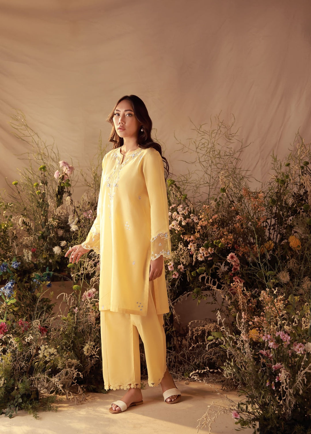 Sahar Women Embroidered Cambric 2 Piece Suit Buttercup - Casual Collection