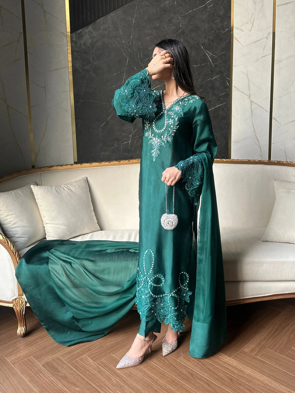 Scherezade Women RTW Embroidered 3 Piece Suit IRENA - SCHEREZADE - Festive Collection