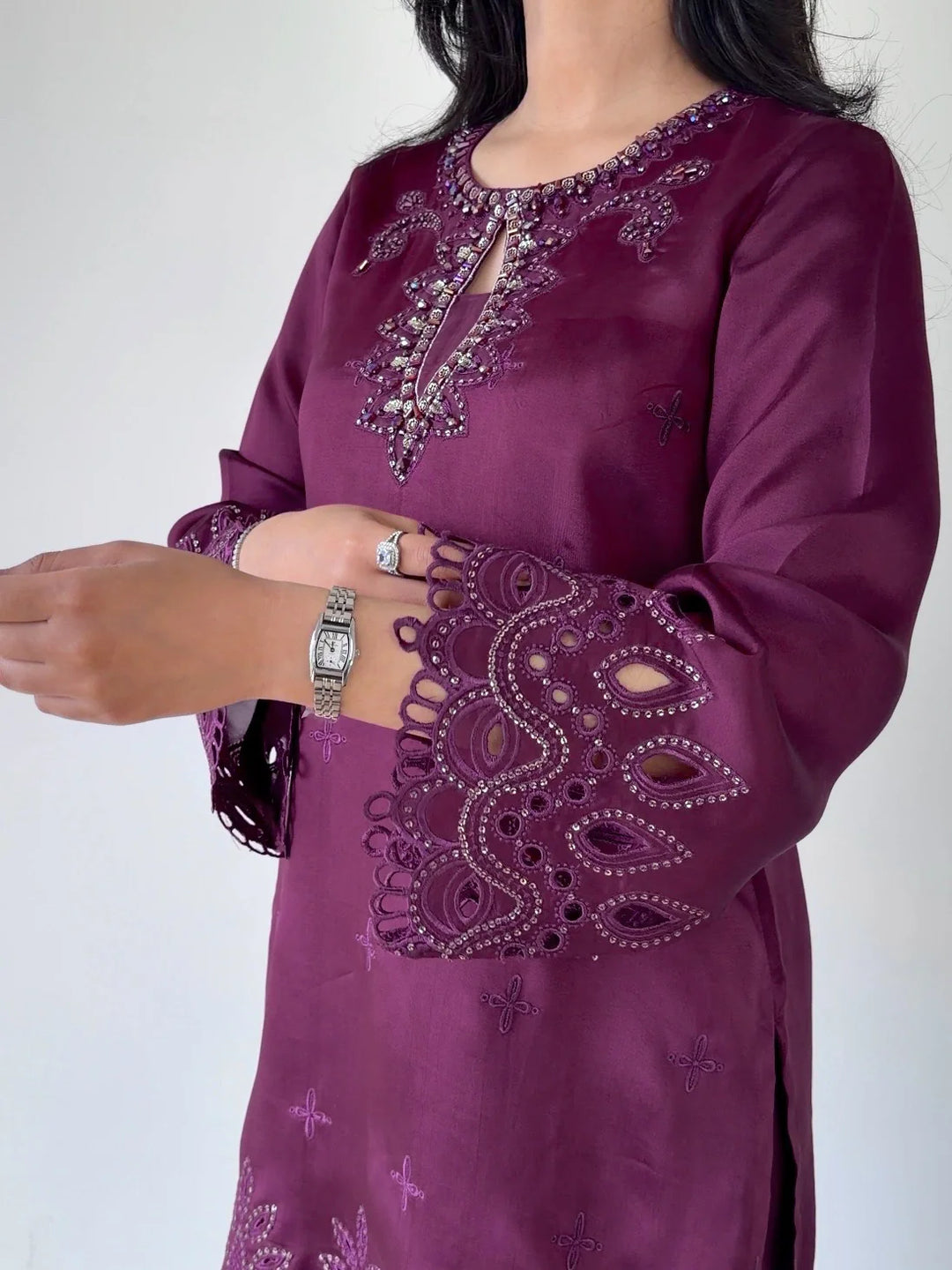 Scherezade Women RTW Embroidered 3 Piece Suit CADBERRY - SCHEREZADE - Festive Collection