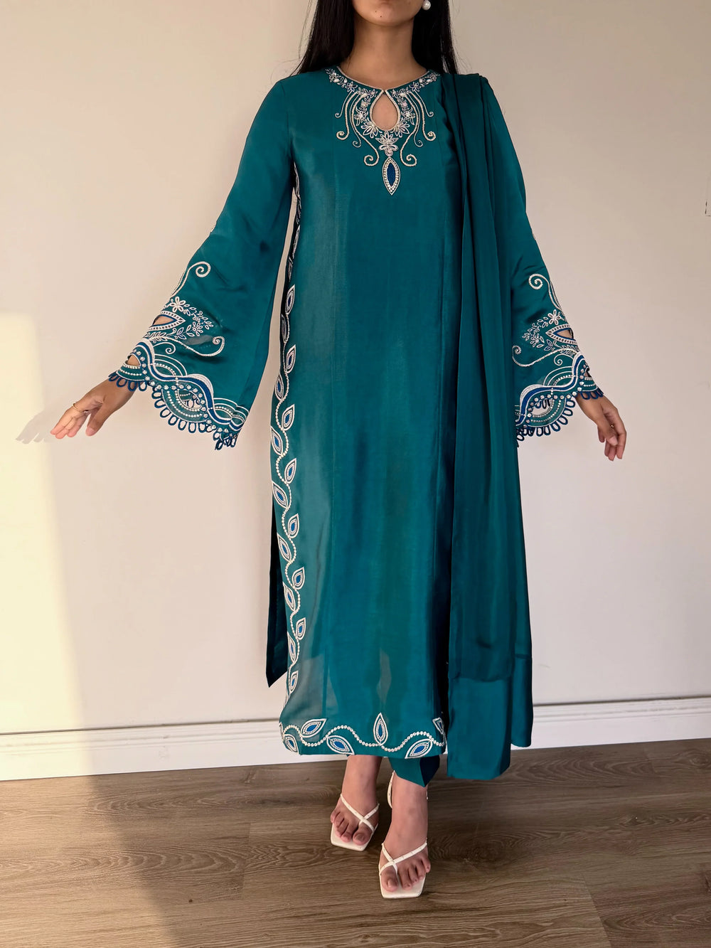Scherezade Women RTW Embroidered 3 Piece Suit LEENA - SCHEREZADE - Festive Collection