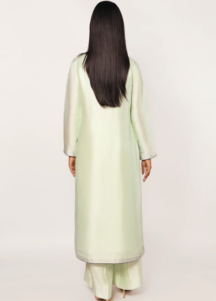 Gulenoor Women RTW Embroidered Sheesha Silk 3 Piece Suit The Jade Oasis - Festive Collection