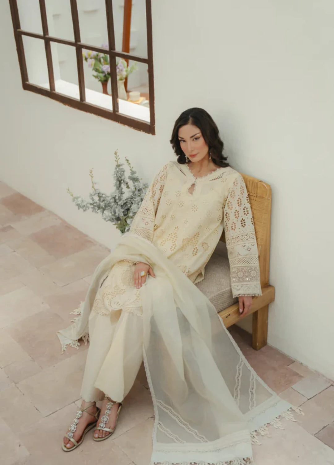 Manara by Maria RTW Embroidered Chikankari 3 Piece Suit JASMINE Festive Collection