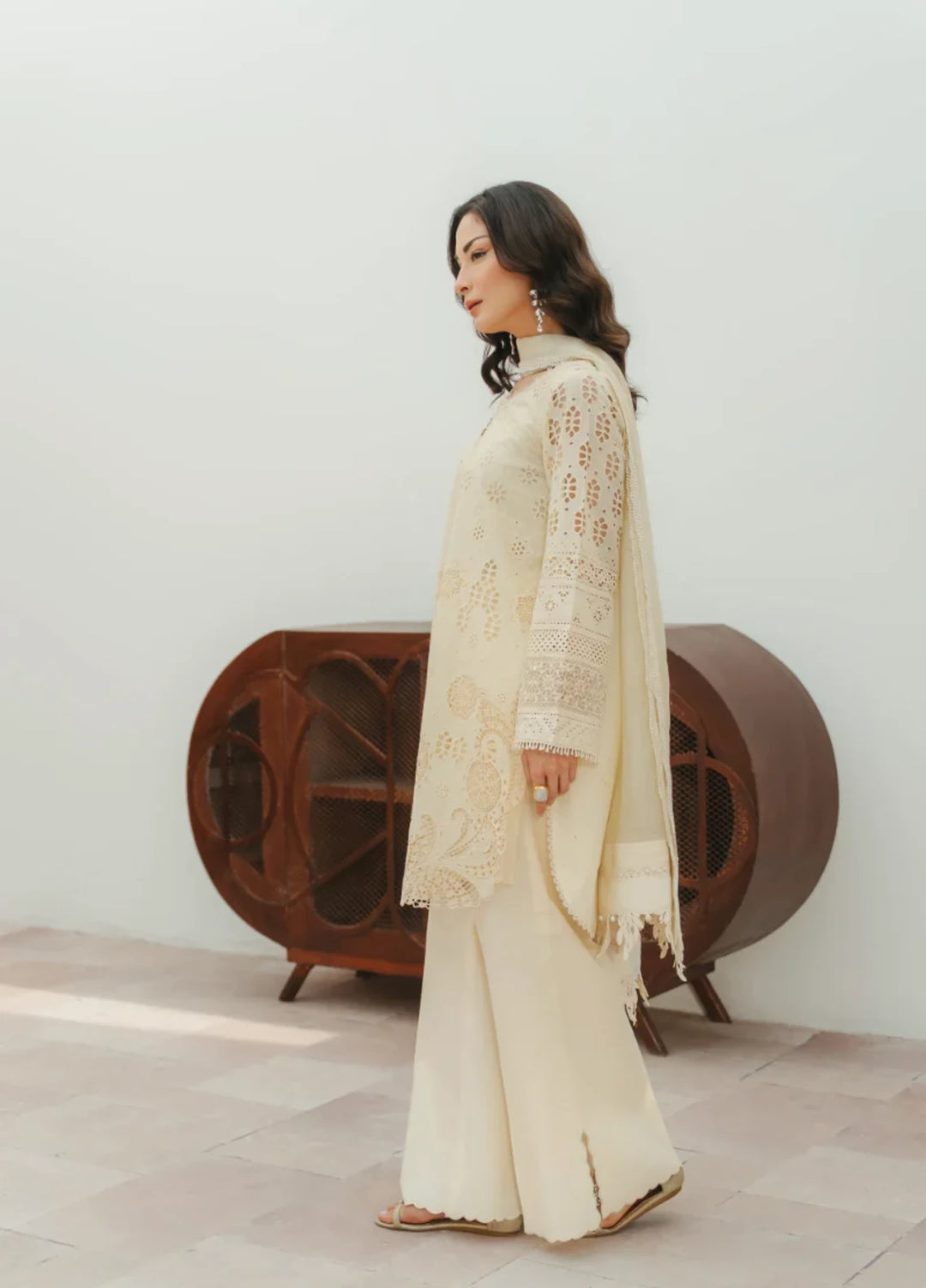 Manara by Maria RTW Embroidered Chikankari 3 Piece Suit JASMINE Festive Collection