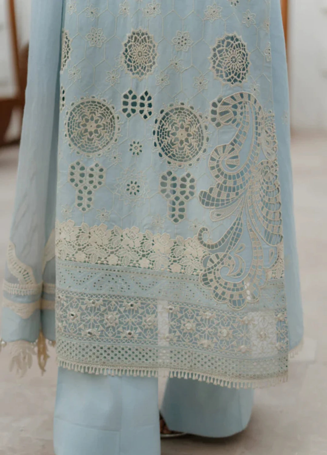 Manara by Maria RTW Embroidered Chikankari 3 Piece Suit DAFFODIL Festive Collection