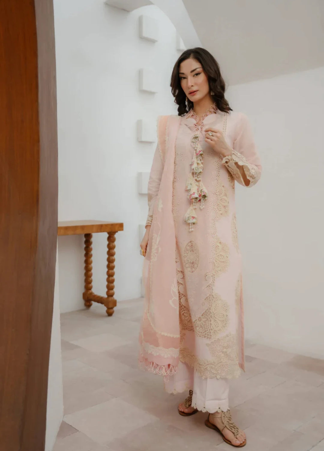 Manara by Maria RTW Embroidered Chiffon 3 Piece Suit FREESIA Festive Collection