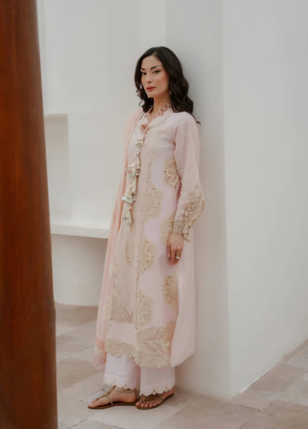 Manara by Maria RTW Embroidered Chiffon 3 Piece Suit FREESIA Festive Collection