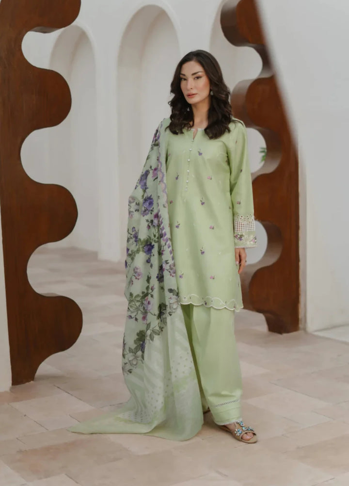 Manara by Maria RTW Embroidered Chiffon 3 Piece Suit GARDENIA Festive Collection