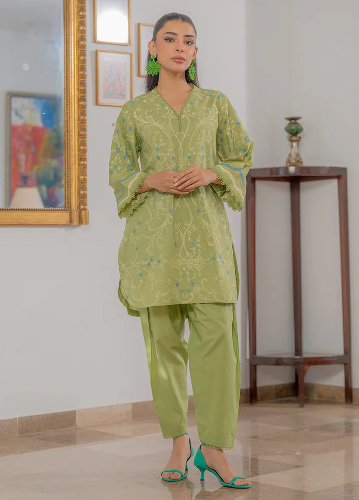 Sahar Women RTW Chikankari Embroidered Lawn 2 Piece Suit Emerald Whisper - Festive Collection