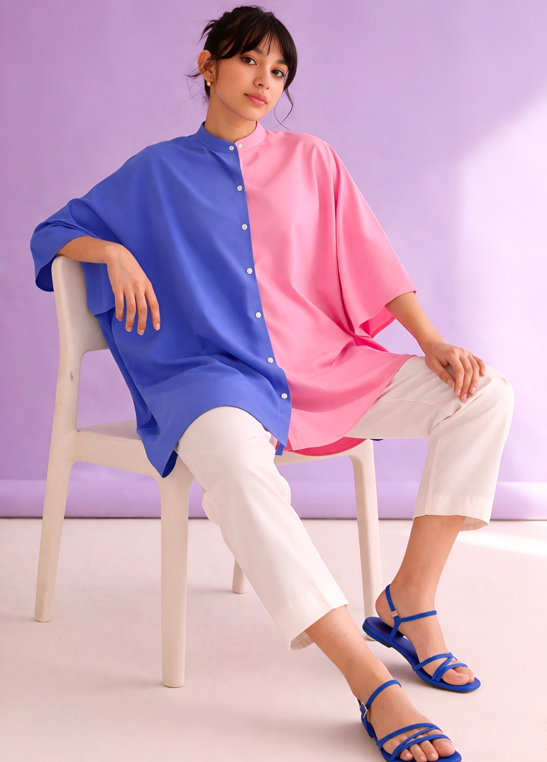 Summer Fusion by The Girl Store RTW Solids Lawn 2 Piece Suit Candy Crush - Casual Collection