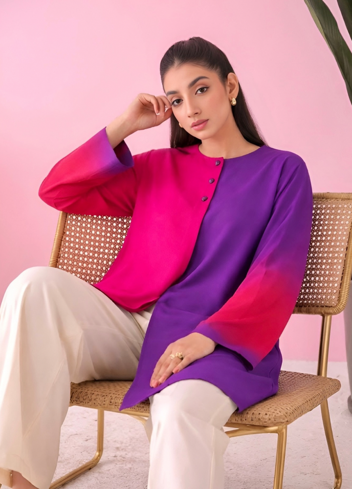 Summer Fusion by The Girl Store RTW Solids Lawn 2 Piece Suit Berry Blush - Casual Collection