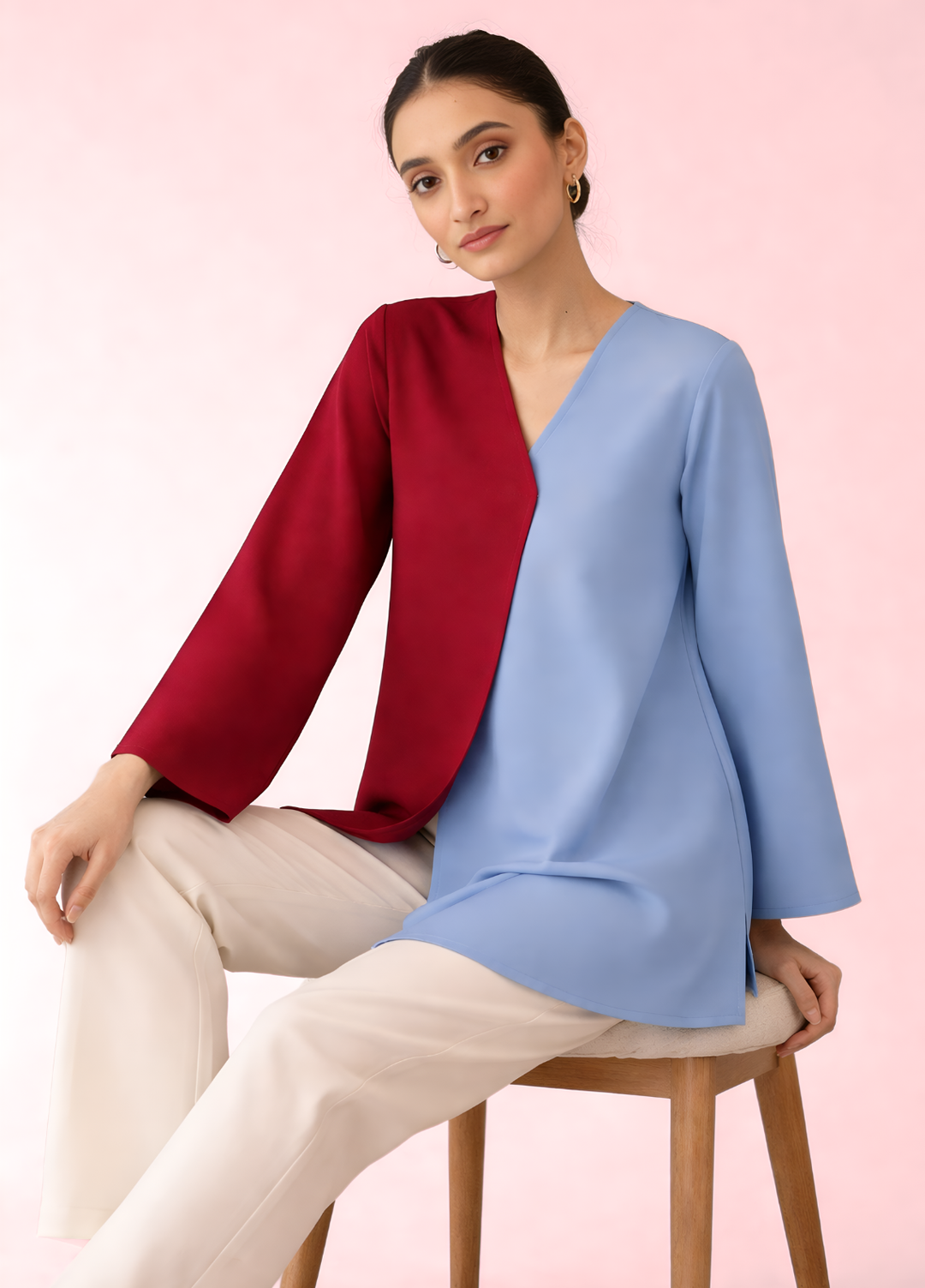 Summer Fusion by The Girl Store RTW Solids Lawn 2 Piece Suit Cherry Kiss - Casual Collection