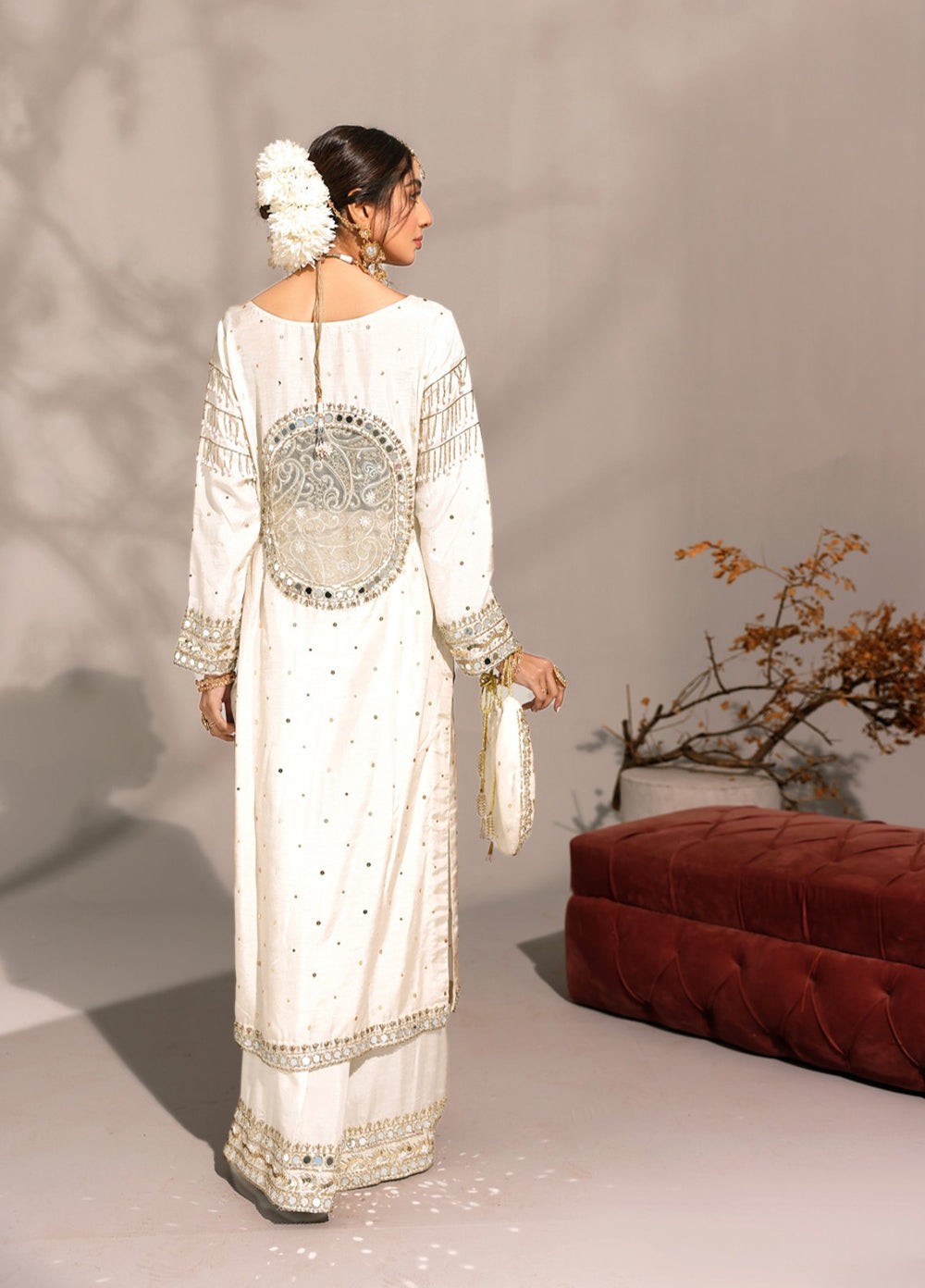 Manzilen by Ibraysha Women RTW Hand work Korean Silk 3 Piece Suit Ujala - Festive Collection