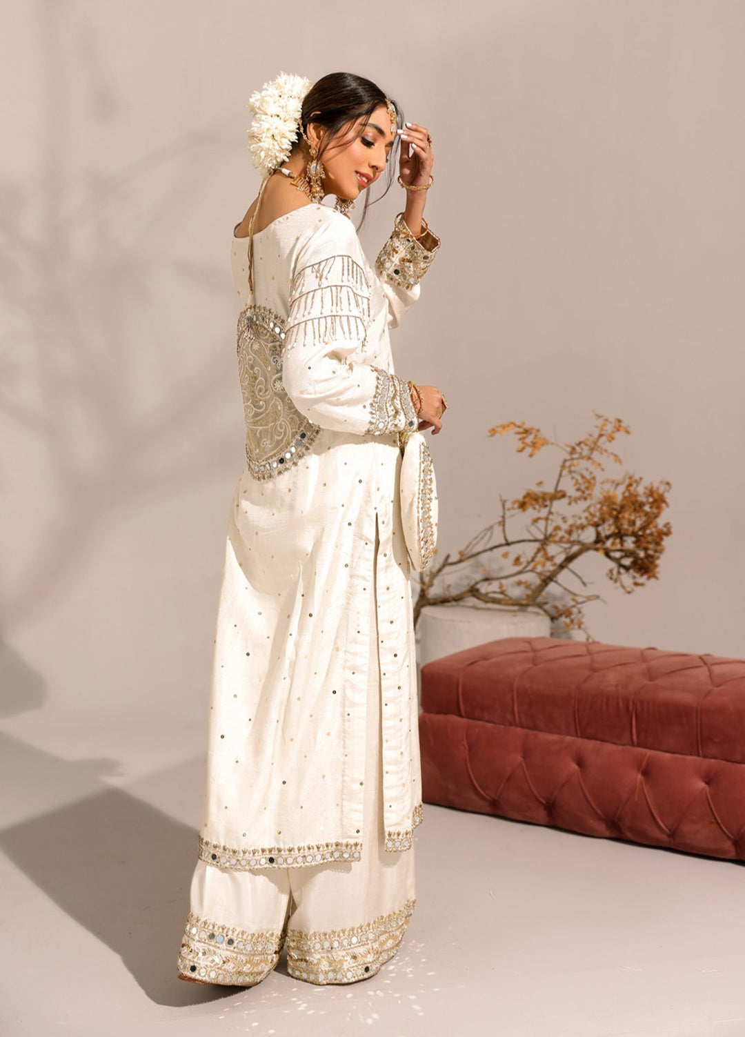 Manzilen by Ibraysha Women RTW Hand work Korean Silk 3 Piece Suit Ujala - Festive Collection