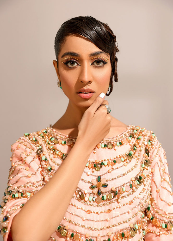 Manzilen by Ibraysha Women RTW Hand work Chiffon 3 Piece Suit Inara - Festive Collection