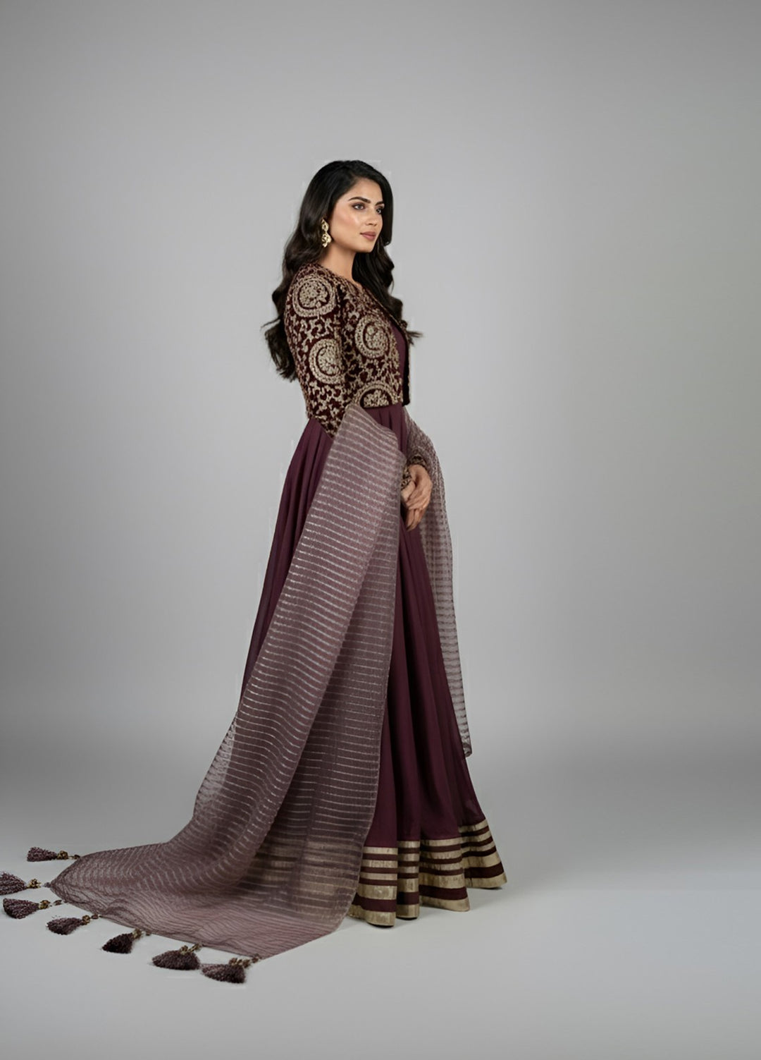 Afsana e Noor by Ibraysha RTW Embroidered Raw Silk 3 Piece Suit Noor-E-Kinnat - Festive Collection